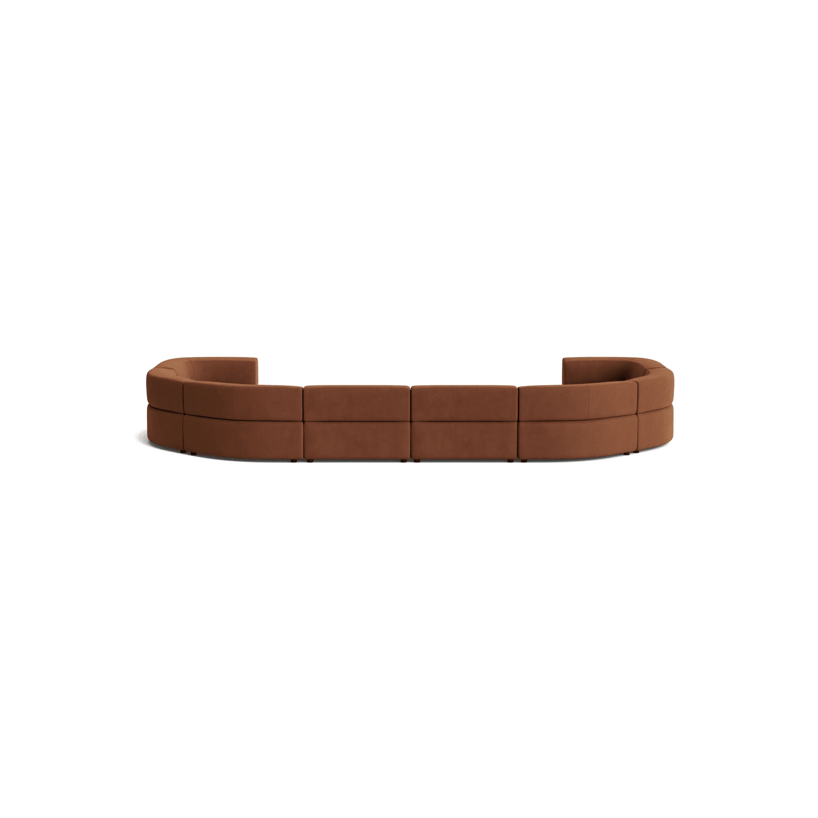 Stretch U Shape Modular Sofa - Corduroy Cocoa gallery detail image