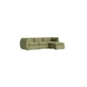 Muro 4 Seater Chaise Sofa - Fossil Eucalyptus gallery detail image