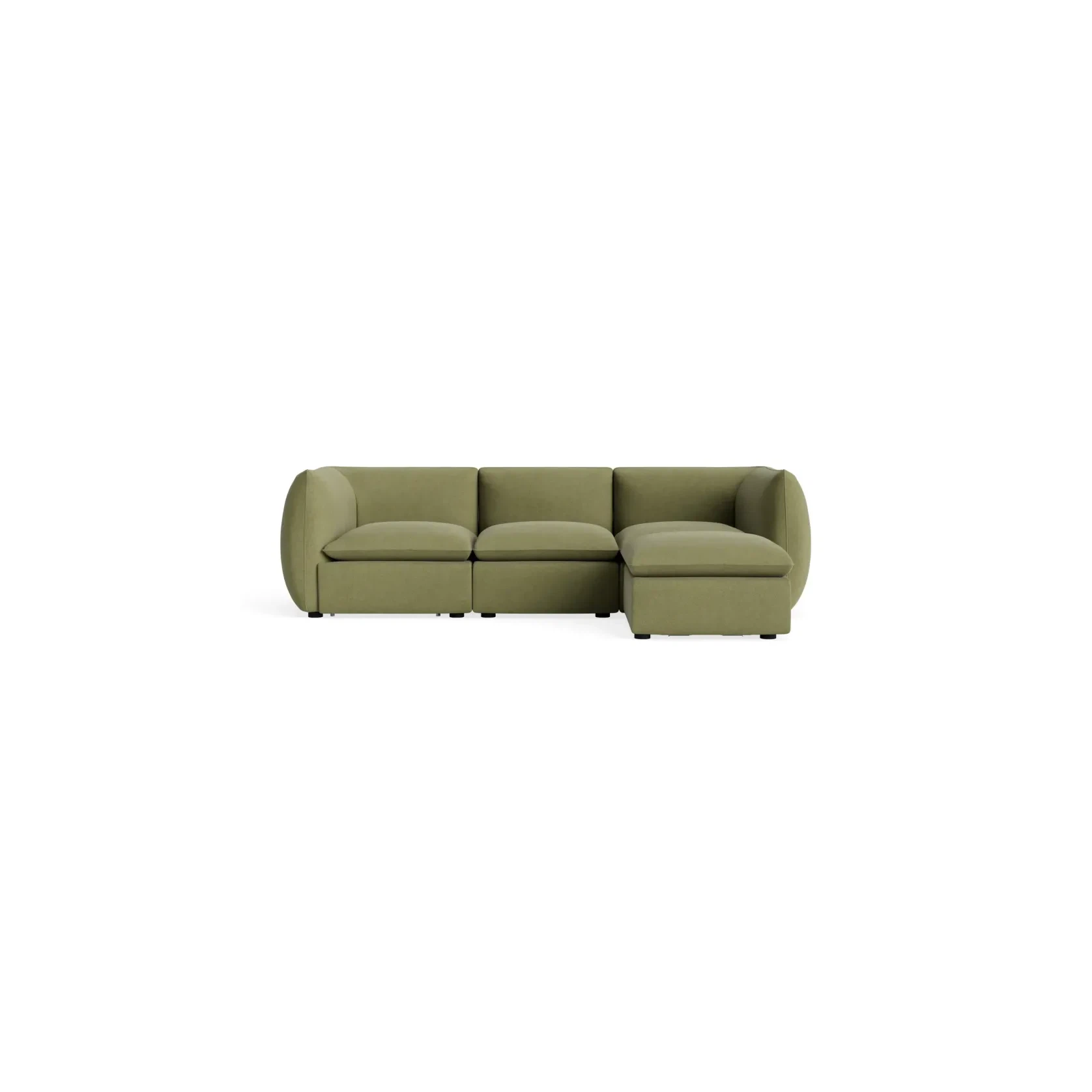 Muro 4 Seater Chaise Sofa - Fossil Eucalyptus gallery detail image