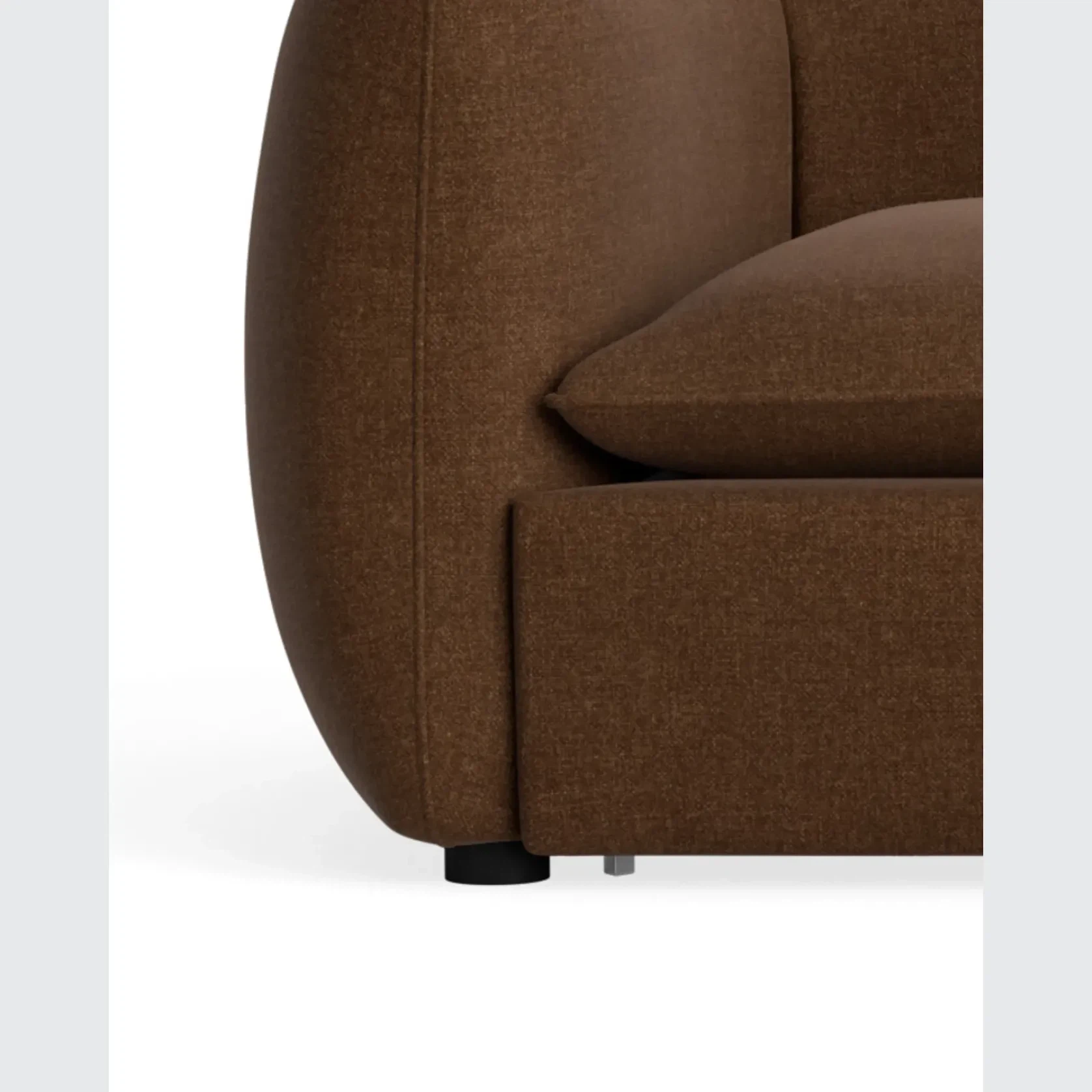 Muro 4 Seater Chaise Sofa - Fossil Chocolate gallery detail image