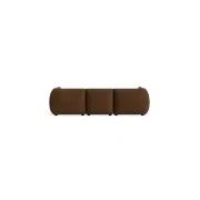 Muro 4 Seater Chaise Sofa - Fossil Chocolate gallery detail image