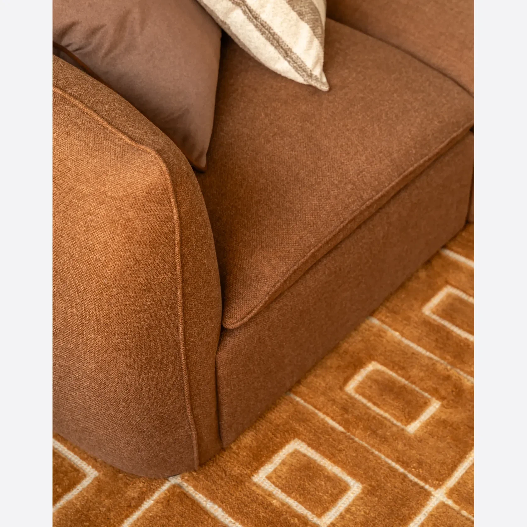 Muro 4 Seater Sofa - Fossil Chocolate gallery detail image