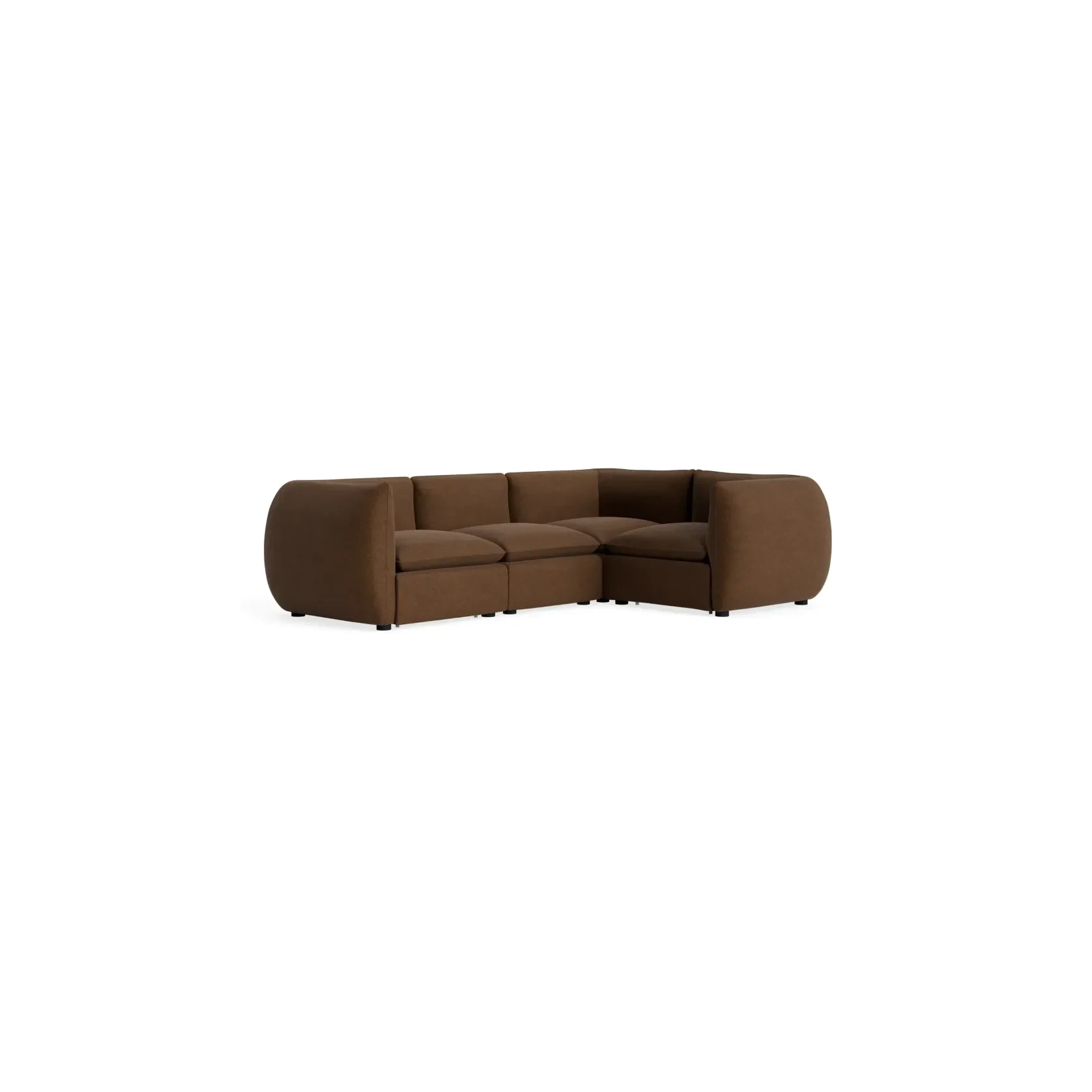 Muro Closed Chaise Sofa - Fossil Chocolate gallery detail image