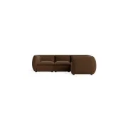 Muro Closed Chaise Sofa - Fossil Chocolate gallery detail image