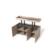TRIBECA Credenza Cabinet 135cm - Warm Oak with Black gallery detail image