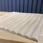 WOODFLEX Flexible Wooden Slat Wall Panel - Oak Veneer - 2700mm x 595mm - Half Round gallery detail image