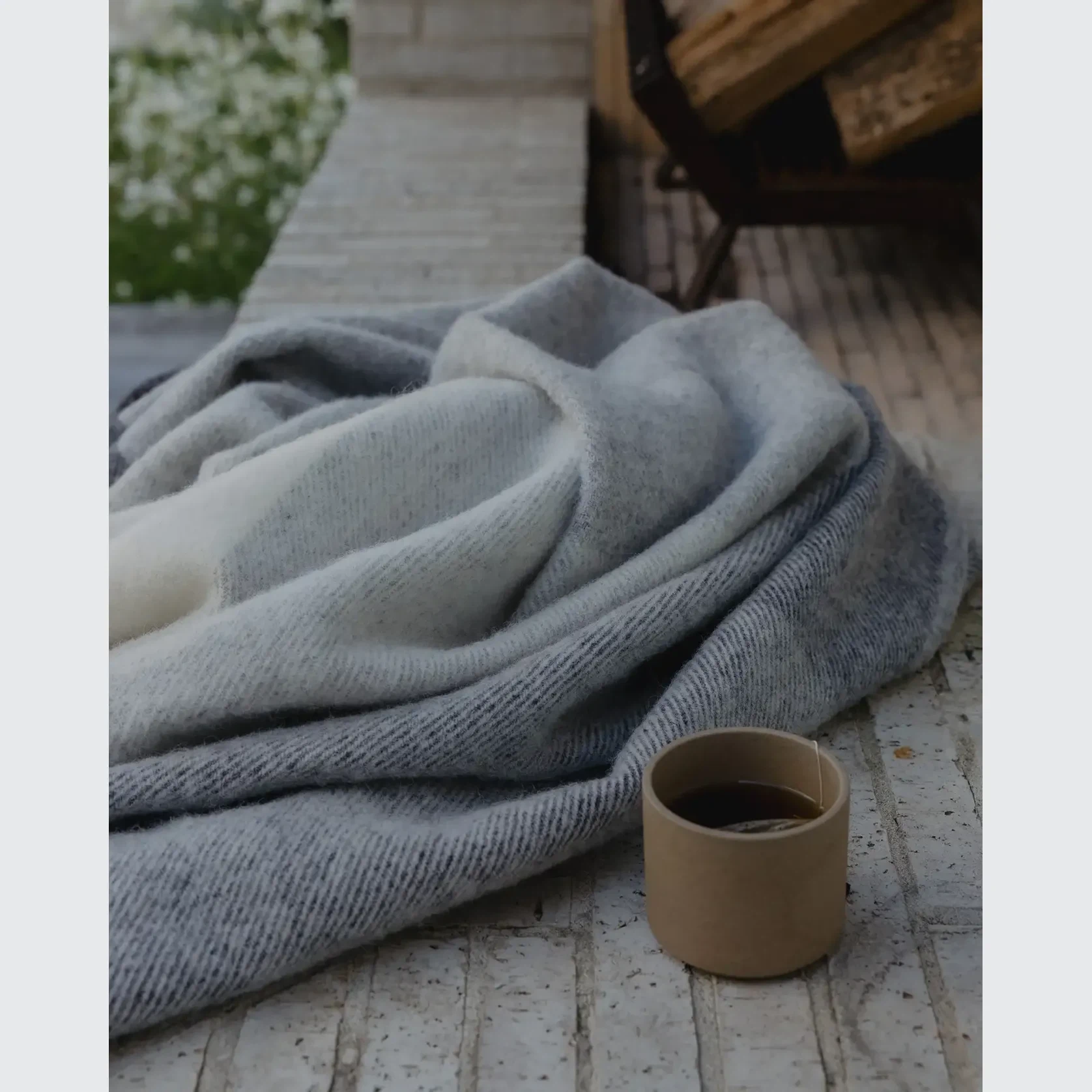 Weave Bayswater NZ Wool Throw Blanket - Charcoal gallery detail image