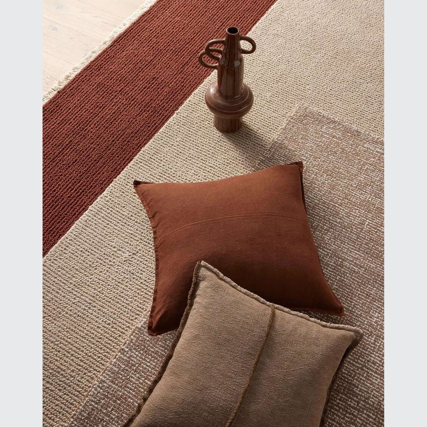Weave European Linen Como Cushion - Henna | Three Sizes gallery detail image
