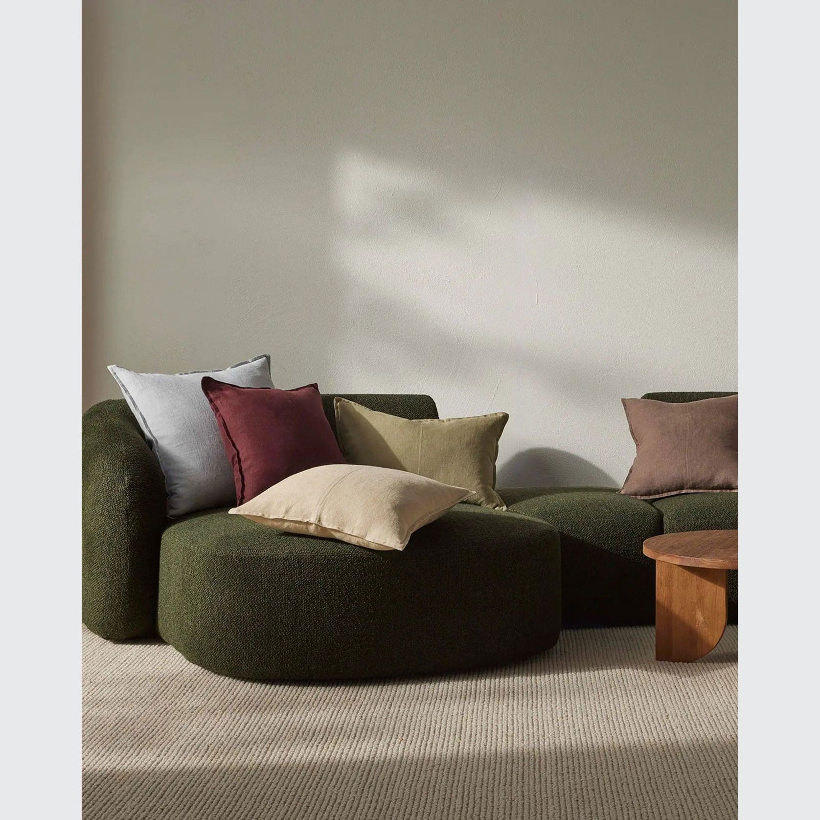 Weave European Linen Como Cushion - Mocha | Three Sizes gallery detail image