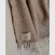 Weave Home Magnus Throw Blanket - Cocoa | 100% Wool gallery detail image