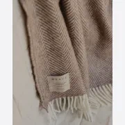 Weave Home Magnus Throw Blanket - Cocoa | 100% Wool gallery detail image