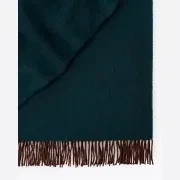 Weave Home Lerwick Throw Blanket - Hunter | NZ Wool gallery detail image
