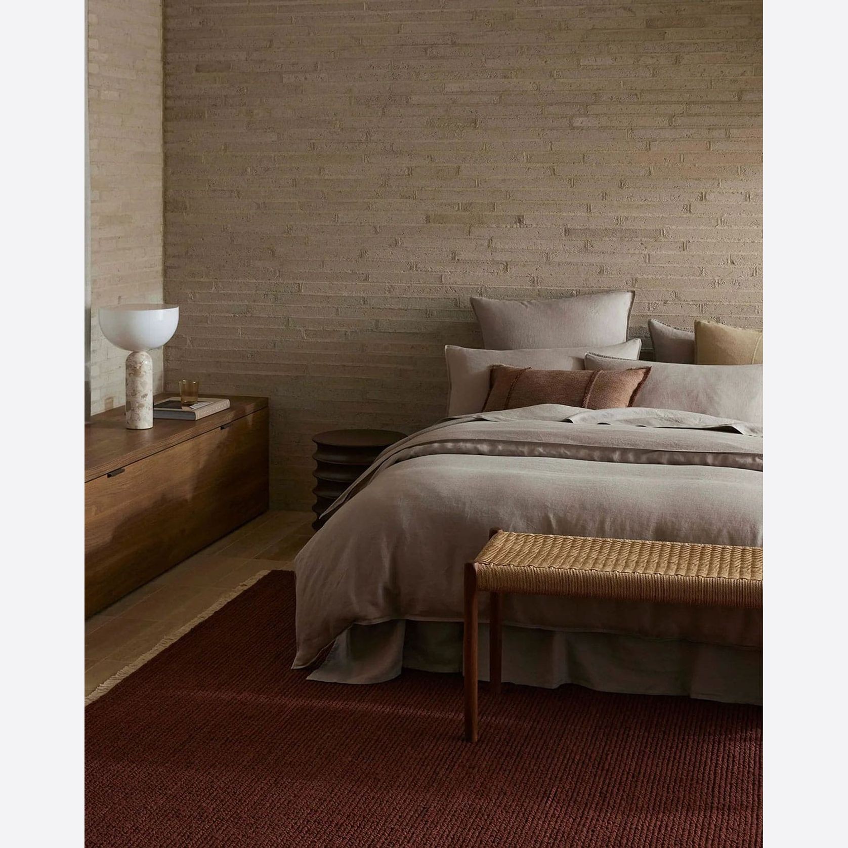 Ravello Linen Flat Sheet - Pebble | Weave Home gallery detail image