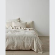 Ravello Linen Flat Sheet - Savanna Pinstripe | Weave Home gallery detail image