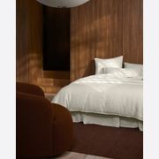 Ravello Linen Flat Sheet - Savanna Pinstripe | Weave Home gallery detail image