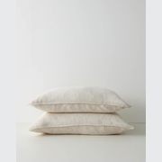 Ravello Linen Pillowcases - Savanna Pinstripe | Standard, King, or Euro gallery detail image