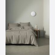 Ravello Linen Fitted Sheet - Pebble | Weave Home gallery detail image