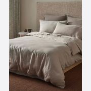 Ravello Linen Fitted Sheet - Pebble | Weave Home gallery detail image