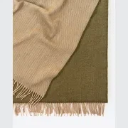 Weave Harris Merino Lambswool Throw - Moss gallery detail image