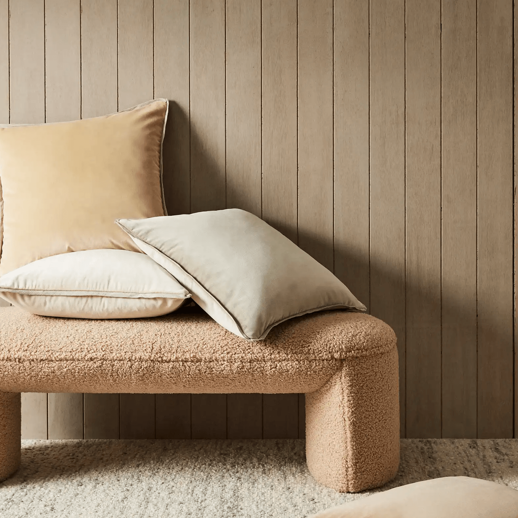 Weave Home Francesca Cushion Cover - Mustard | Velvet gallery detail image