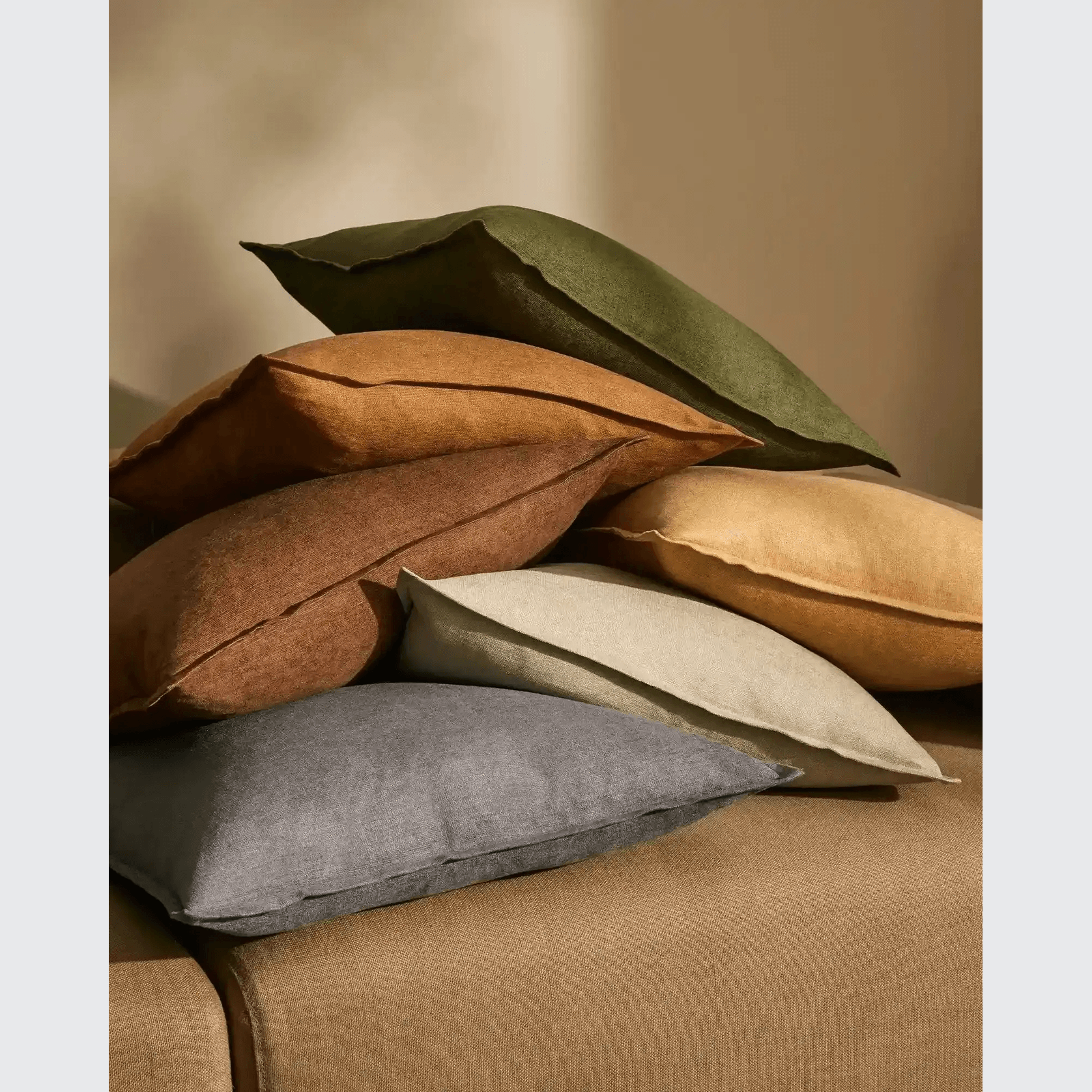 Weave Home Fiore Cushion - Ochre | Square and Lumbar gallery detail image