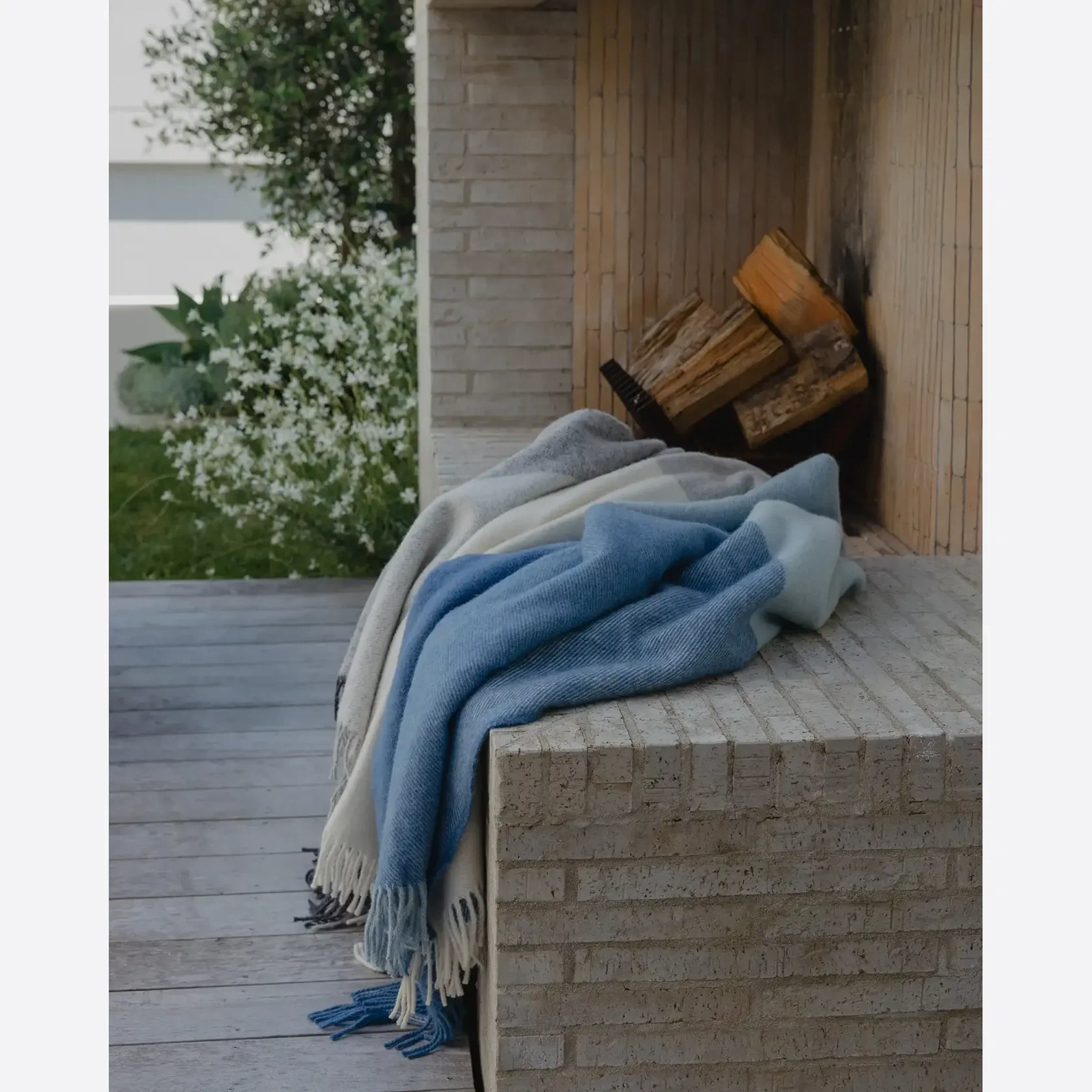 Weave Bayswater NZ Wool Throw Blanket - Breeze gallery detail image