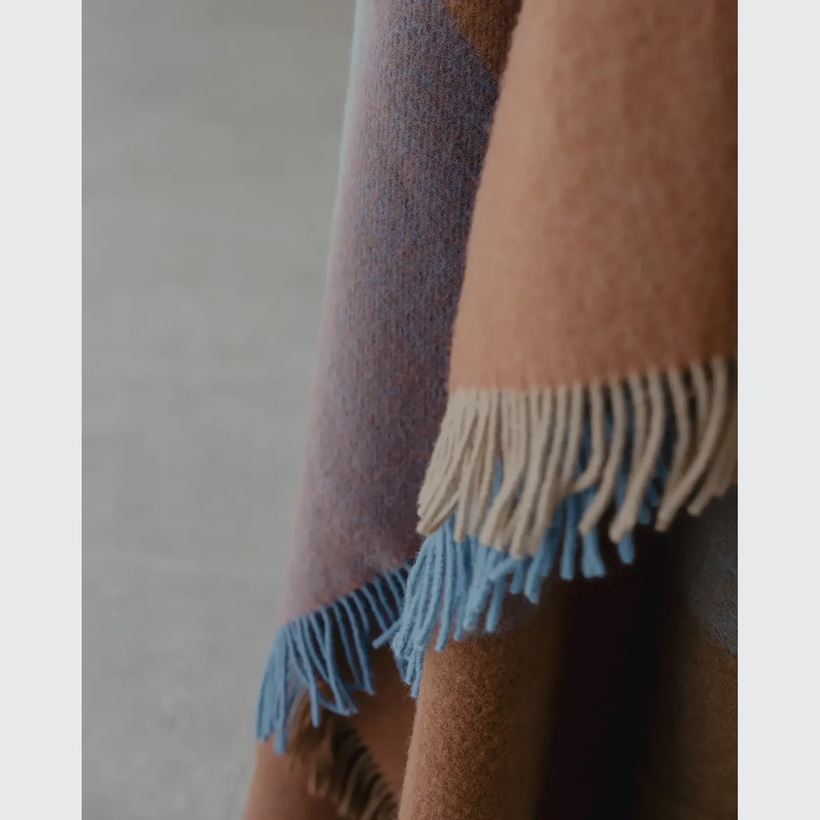 Weave Brookside NZ Wool Throw Blanket - Ocean gallery detail image