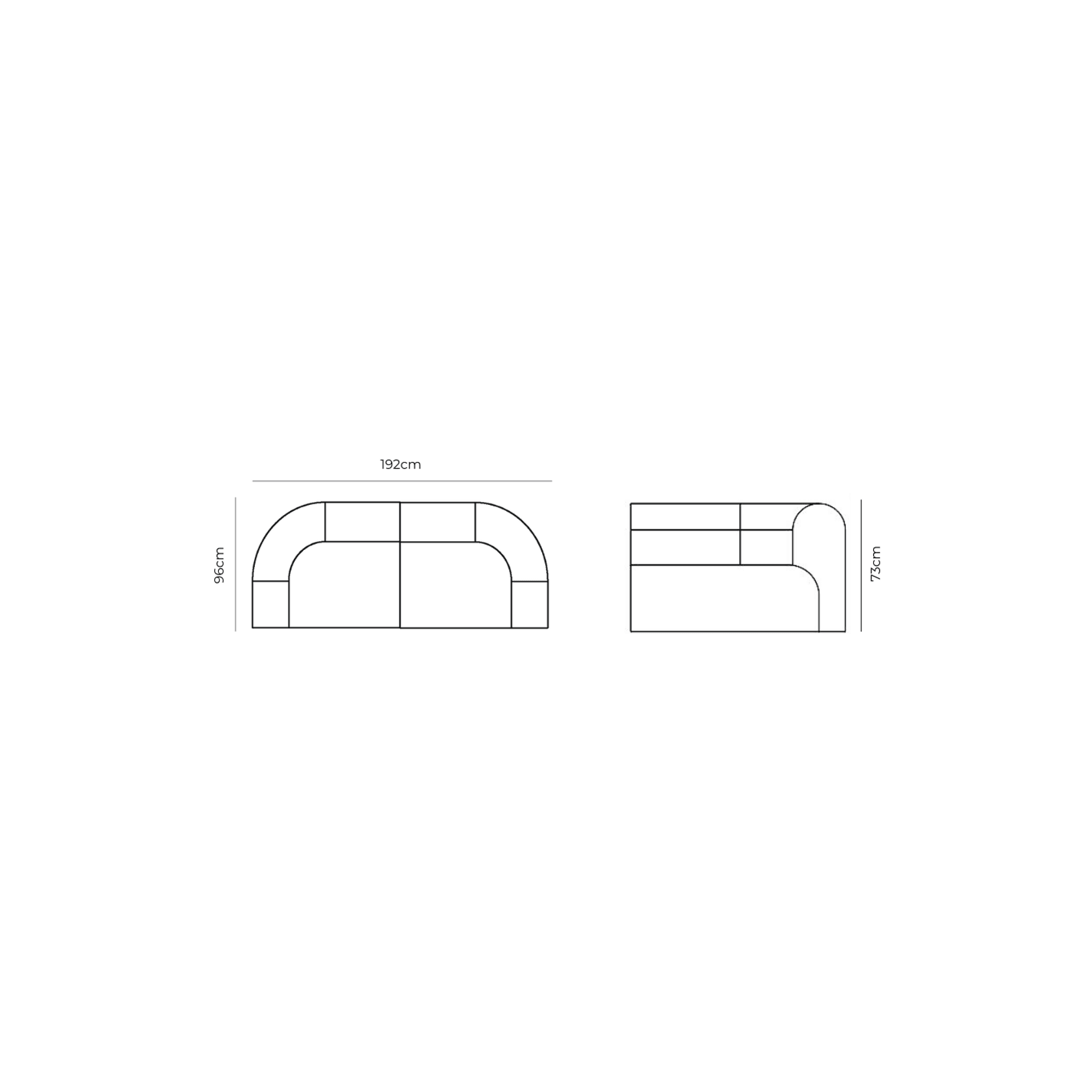 Berg 2 Seater Sofa - Eden Leaf gallery detail image