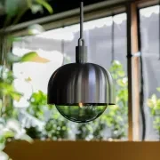 Forked Shade and Globe Pendant gallery detail image