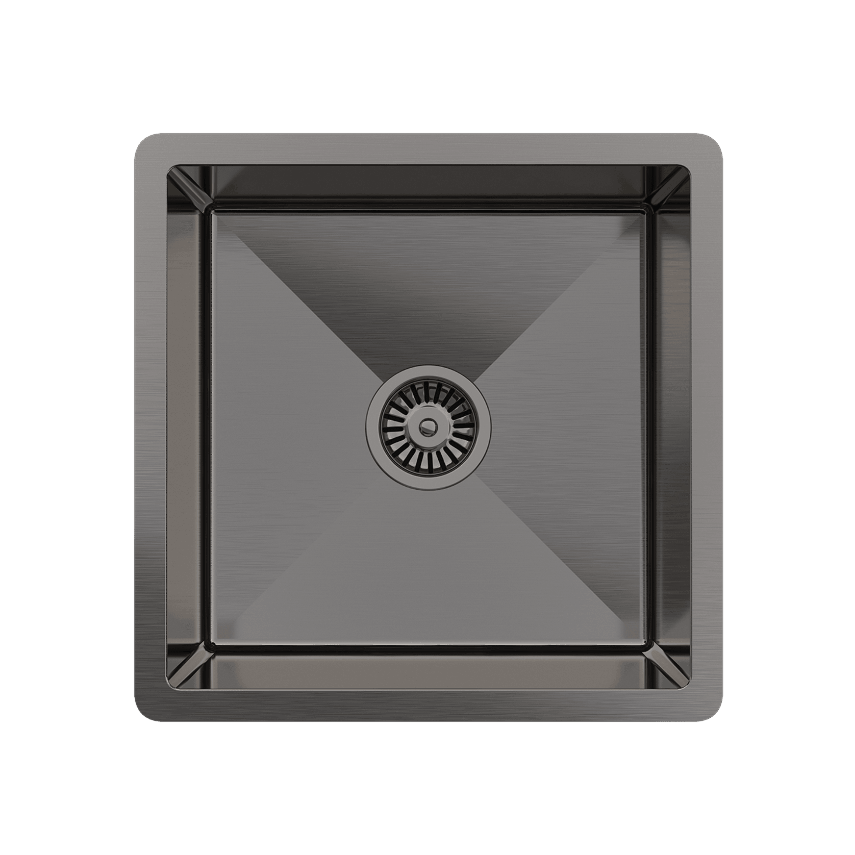 Brushed Gunmetal Nala 450x450 Single Bowl Sink gallery detail image