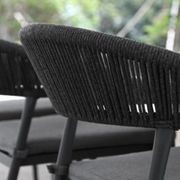 Cove Round Ceramic Table with Cove Chairs 5pc Set  - Charcoal gallery detail image