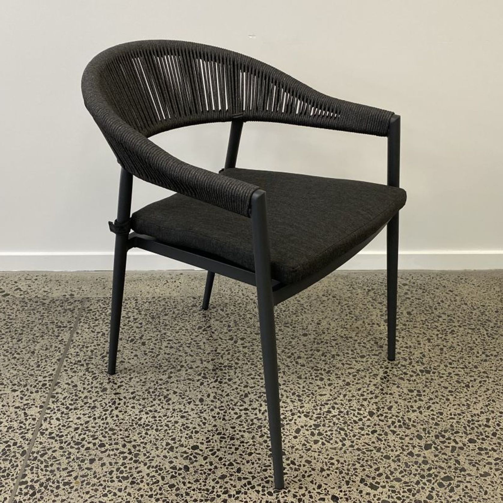 Cove Table 95cm with Cove Chairs 5pc Dining Set - Charcoal gallery detail image