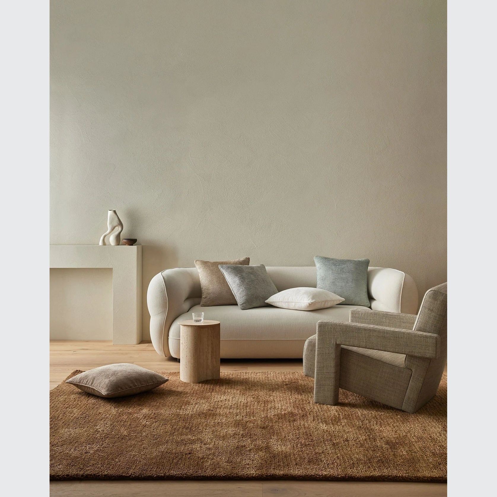 Weave Home Tempo Cushion - Pearl | 50 x 50cm gallery detail image