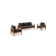 Delta 4pc Teak Lounge Set - Sooty Sunbrella gallery detail image