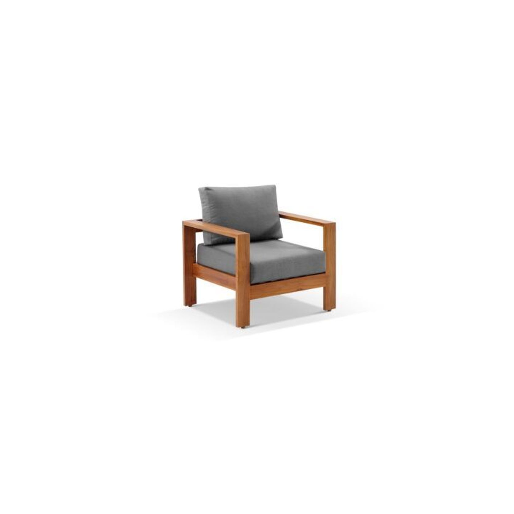 Delta 4pc Teak Lounge Set - Charcoal Sunbrella gallery detail image