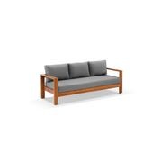 Delta 4pc Teak Lounge Set - Charcoal Sunbrella gallery detail image