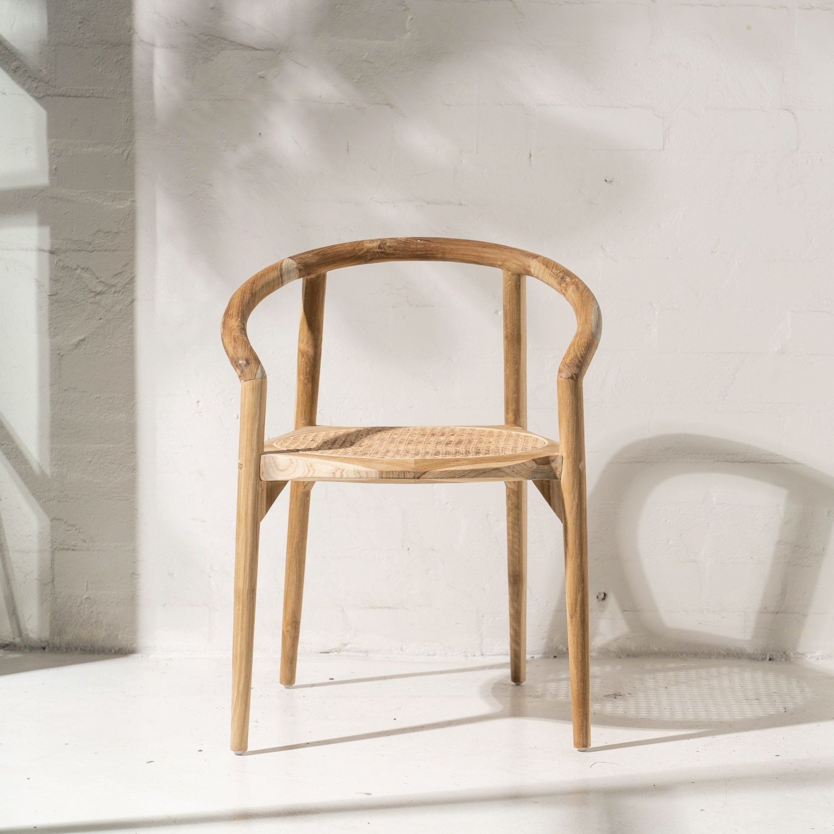 Espen Rattan Rounded Chair Natural gallery detail image