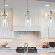 Kendal Glass Pendant Light - Chrome gallery detail image