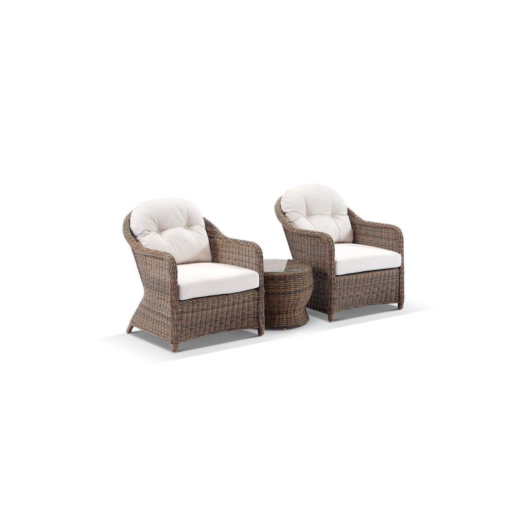 Hampton Rattan Chair Set - Wheat gallery detail image