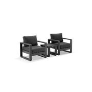 Harbour Lounge Chair Set - Charcoal gallery detail image