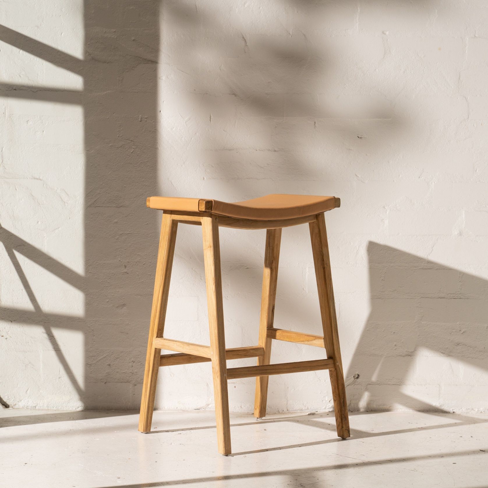 Kalinda Leather Barstool gallery detail image