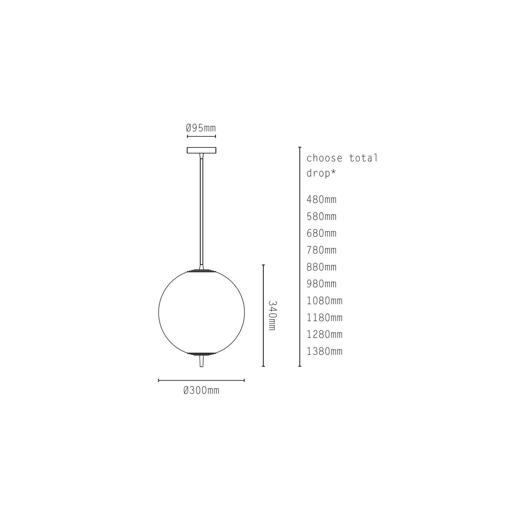 Nova Globe Pendant Light gallery detail image