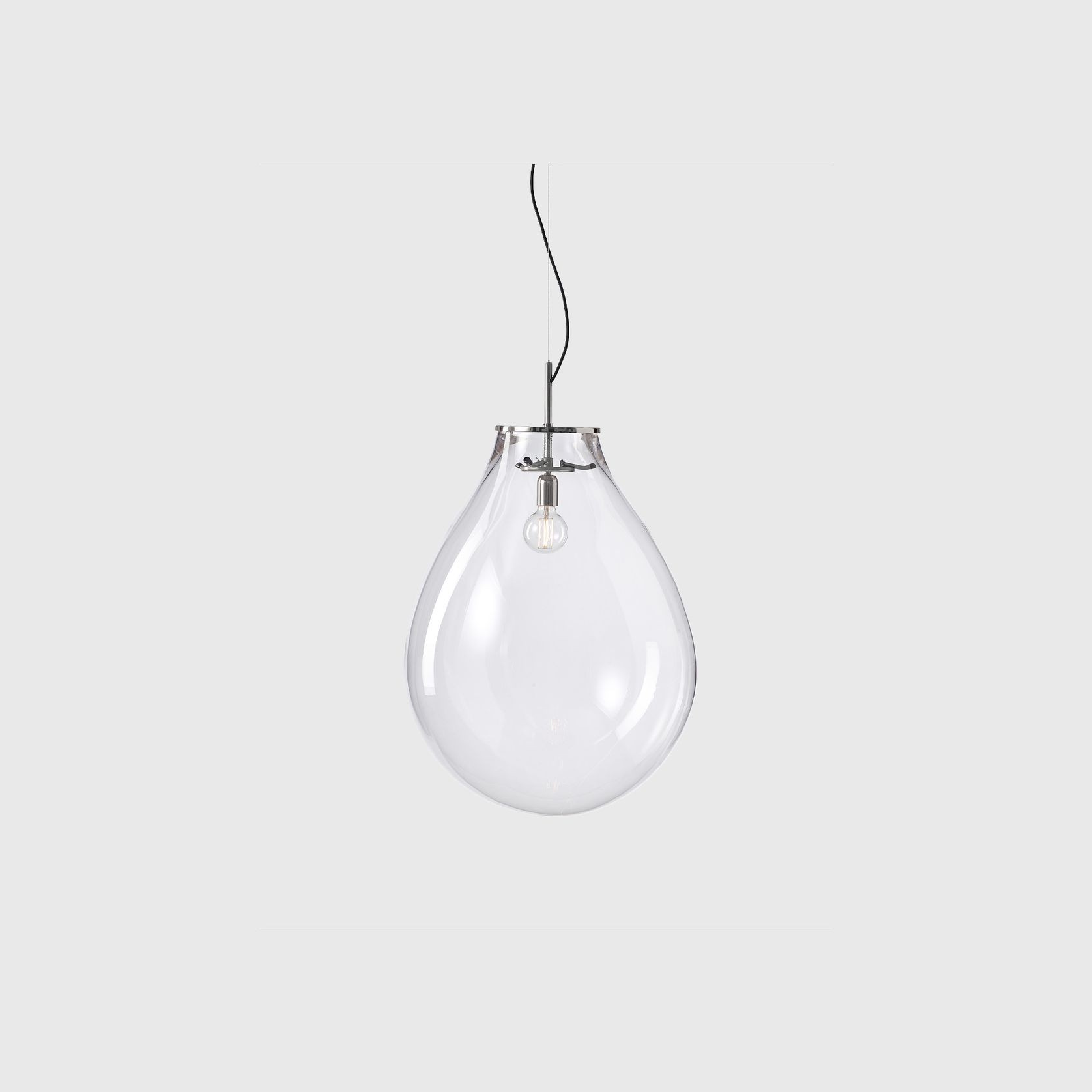 Tim Silver Pendant Light gallery detail image