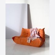 Maison Deux Lines Reversible NZ Wool Throw – Lilac Orange gallery detail image