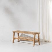 Mahina Woven Jute Bench Seat gallery detail image