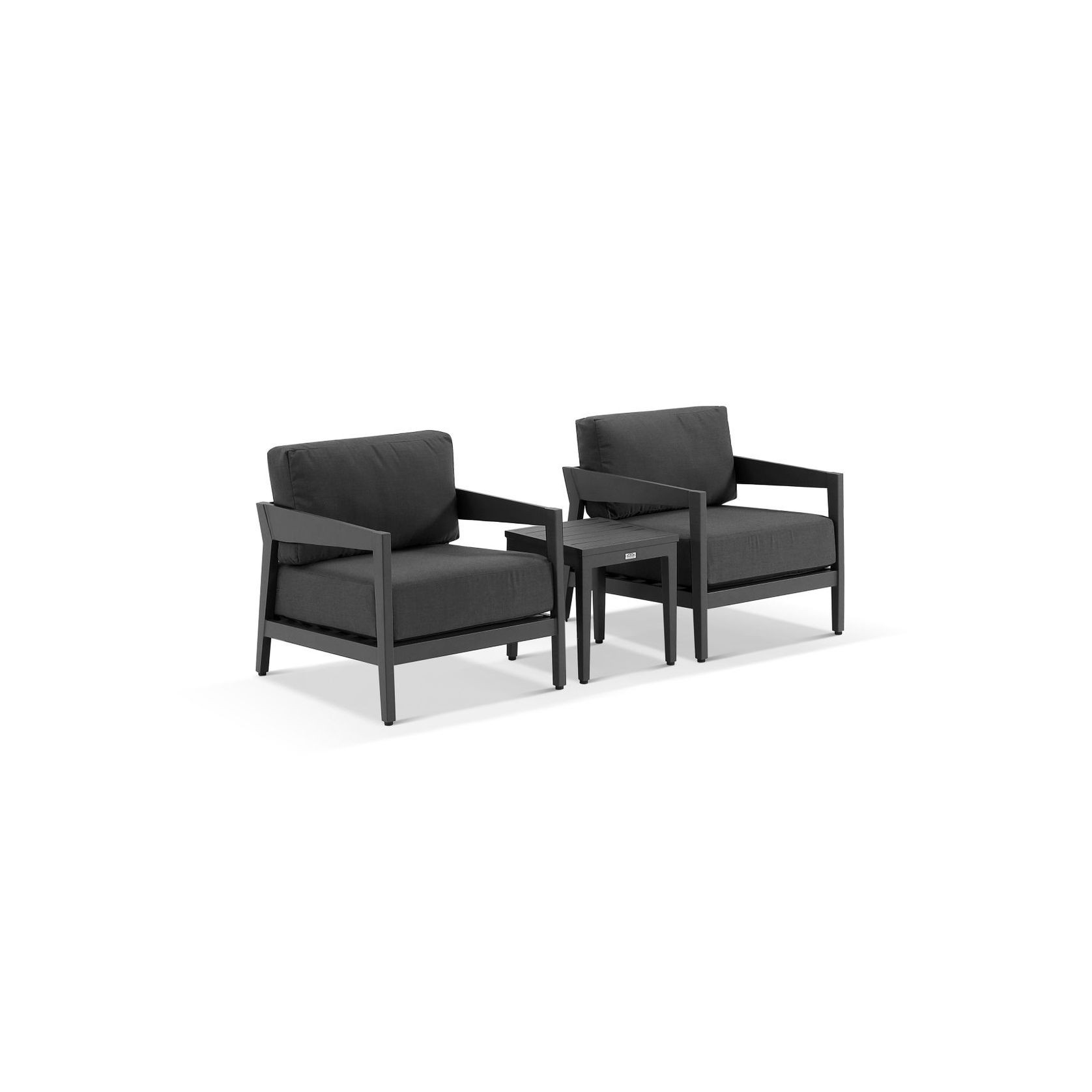 Omaha Lounge Chair Set - Charcoal gallery detail image