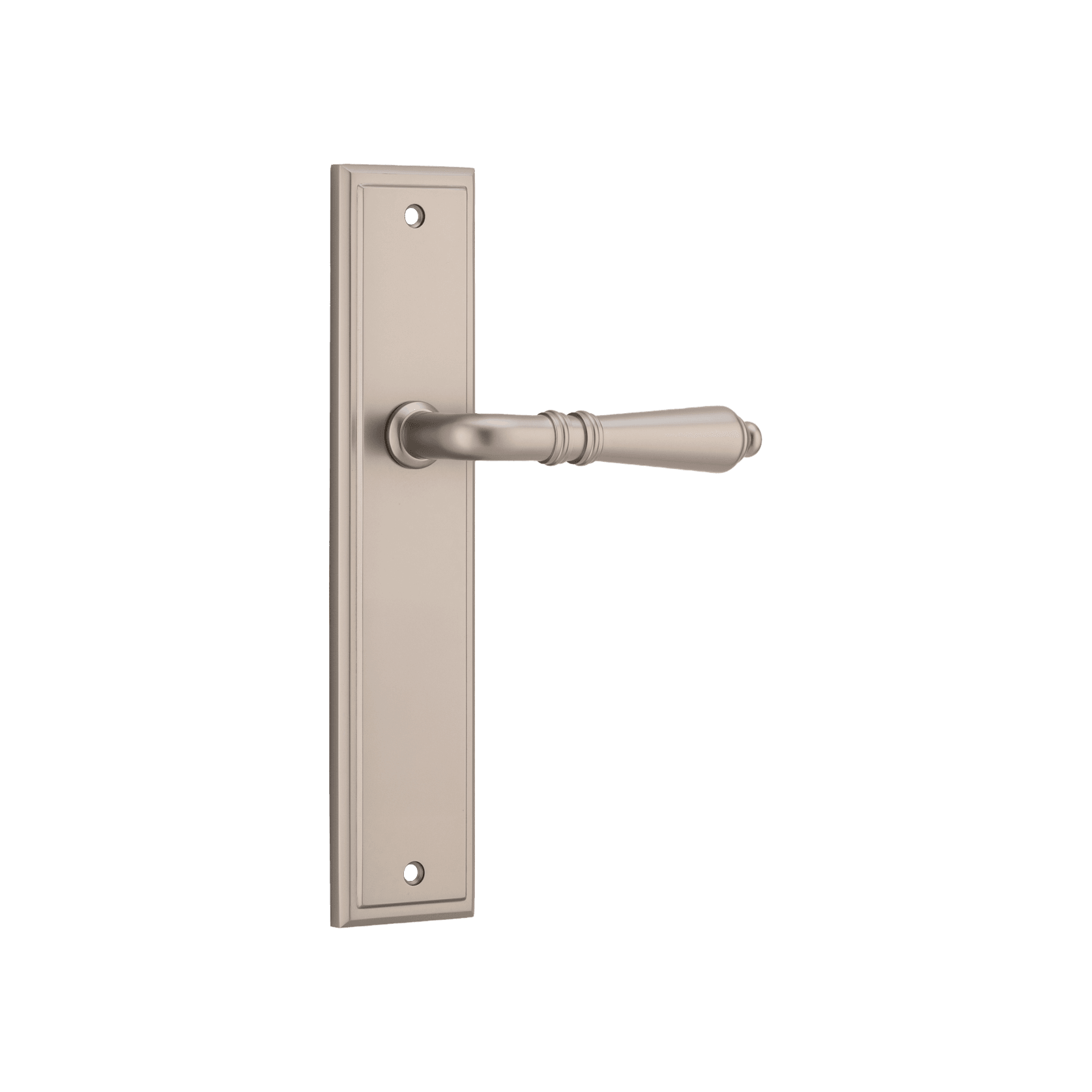 Sarlat Lever - Stepped Backplate | Satin Nickel gallery detail image