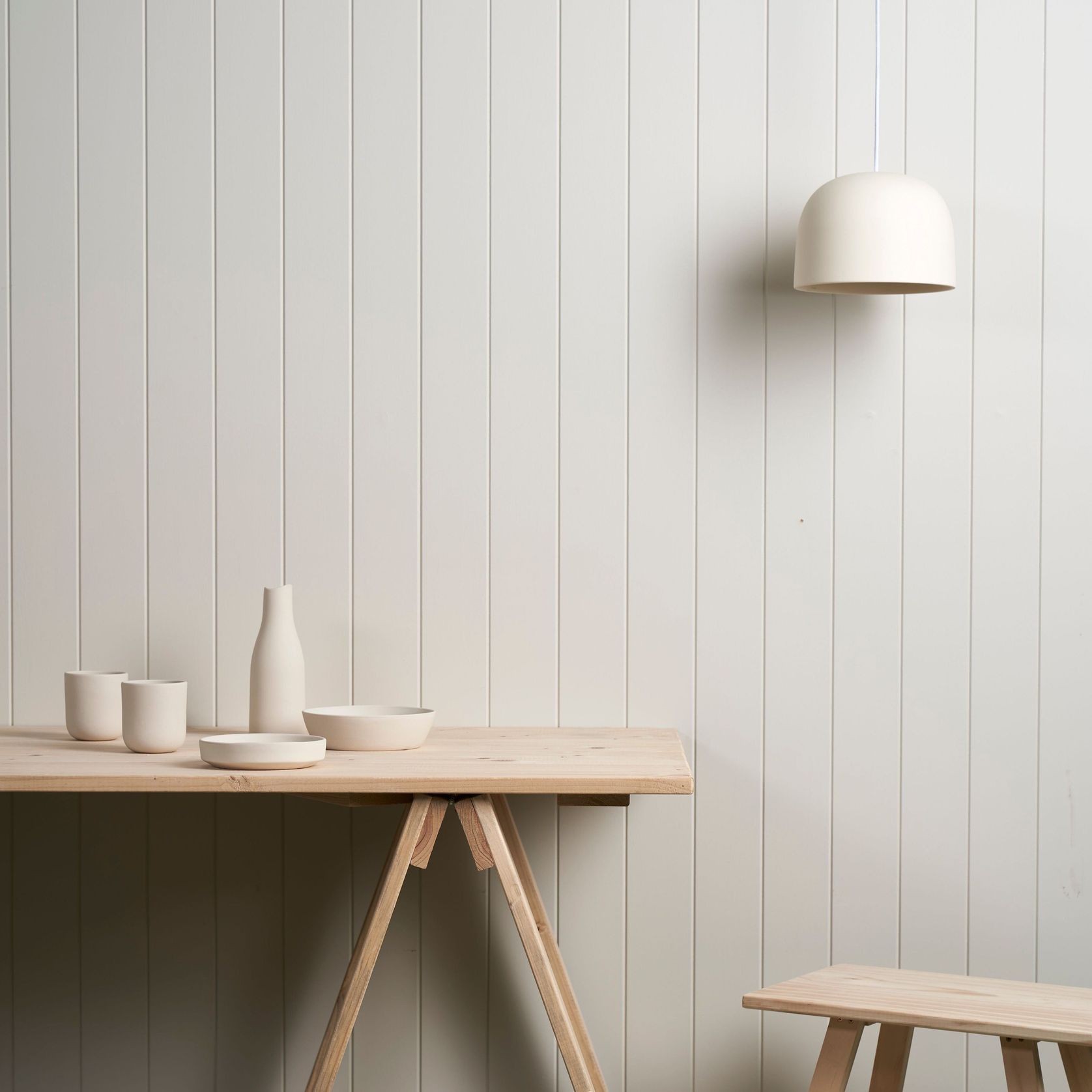 Ceramic Pendant Bell Light Small gallery detail image