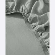 Ravello Linen Fitted Sheet - Sage | Weave Home Bed Linen gallery detail image
