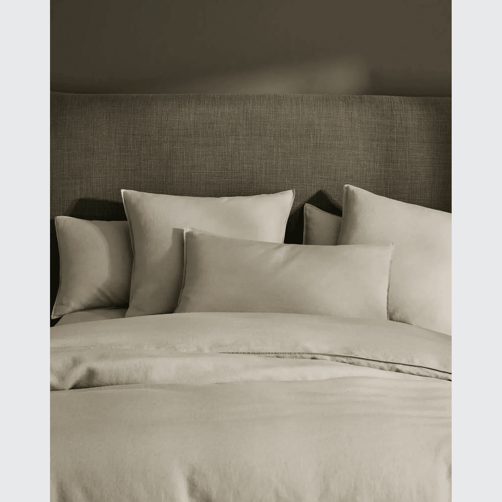 Ravello Linen Fitted Sheet - Sage  | Weave Home Bed Linen gallery detail image